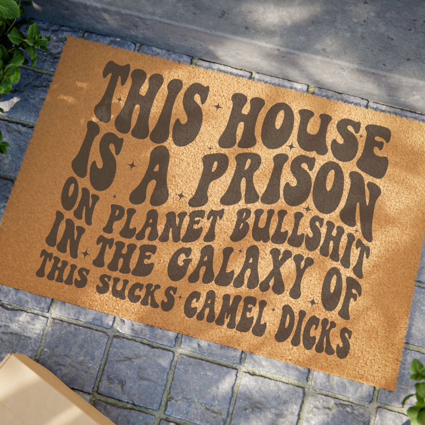 This House Is A Prison doormat | Funny Profanity Coir Welcome Mat