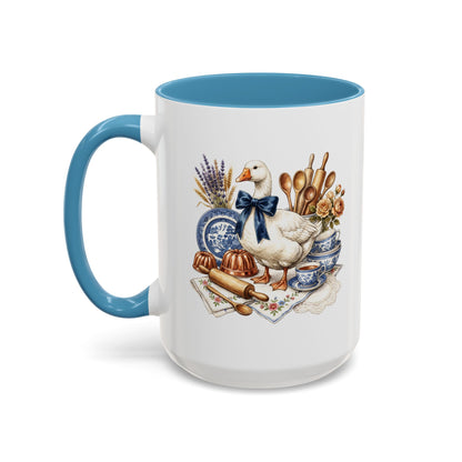 Goose with Tea Set Accent Coffee Mug | Country Kitchen