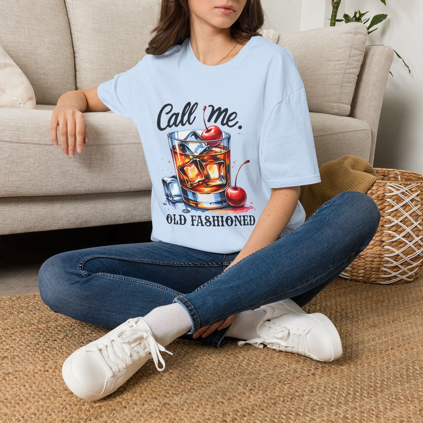 Call Me Old Fashioned T-Shirt — Retro Cocktail Graphic Tee