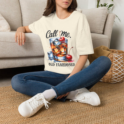 Call Me Old Fashioned T-Shirt — Retro Cocktail Graphic Tee