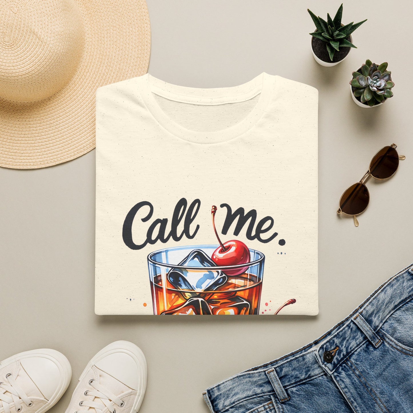 Call Me Old Fashioned T-Shirt — Retro Cocktail Graphic Tee