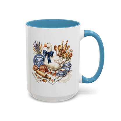Goose with Tea Set Accent Coffee Mug | Country Kitchen