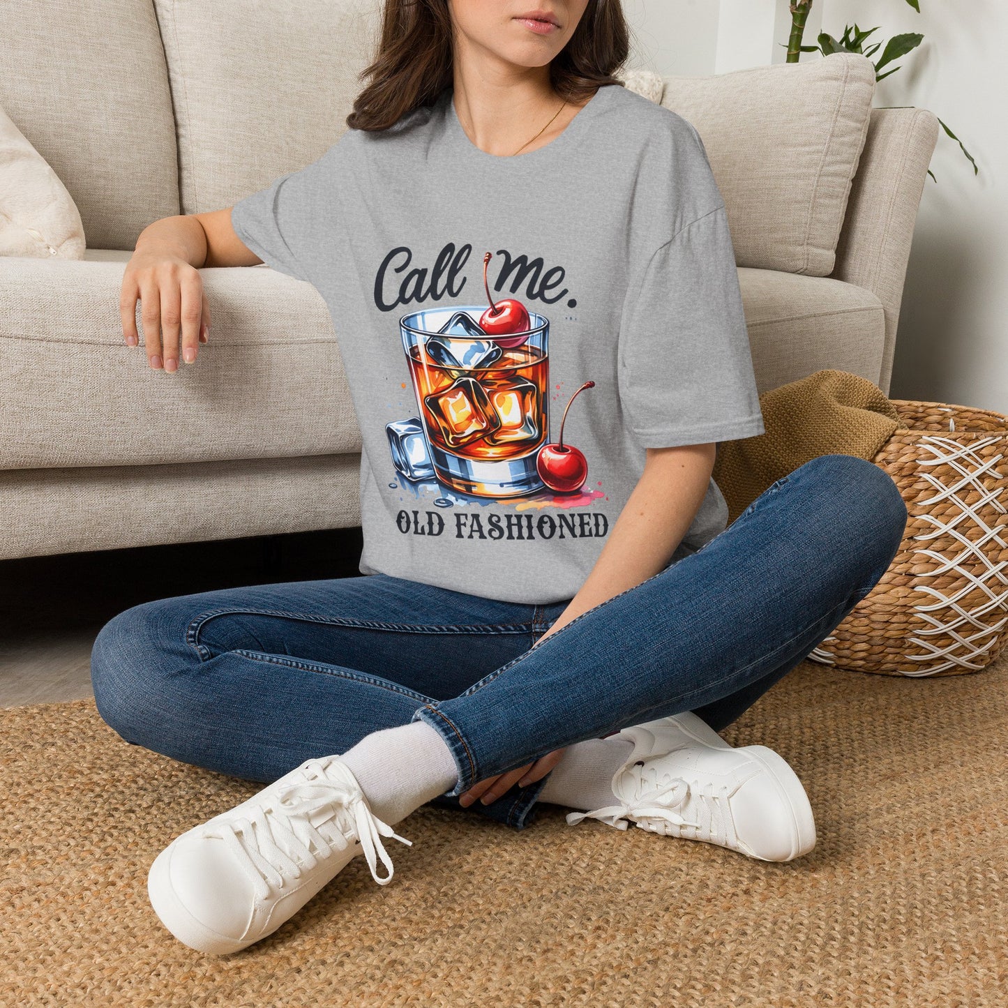 Call Me Old Fashioned T-Shirt — Retro Cocktail Graphic Tee