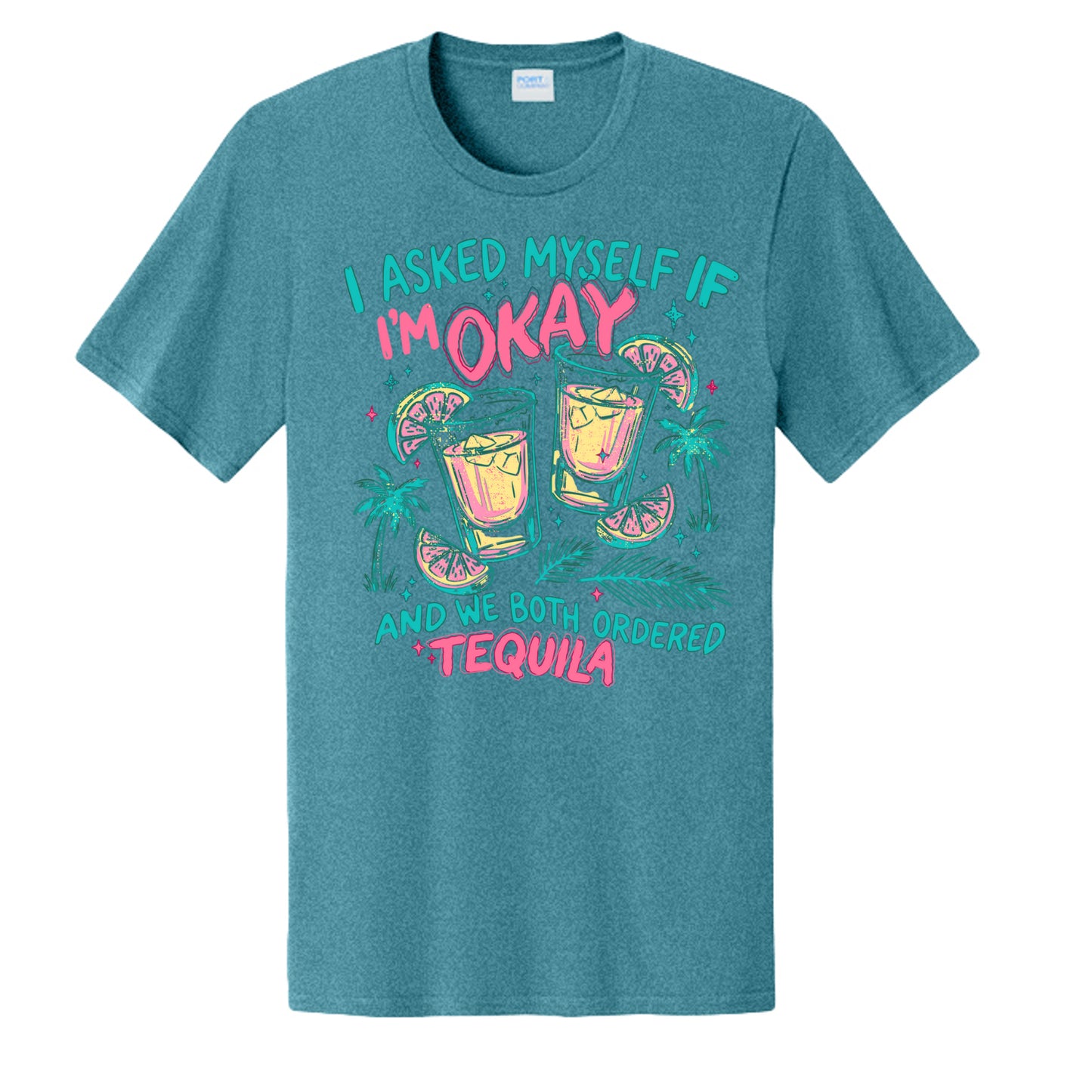 Vivid Teal Heather - PC43 - FRONT